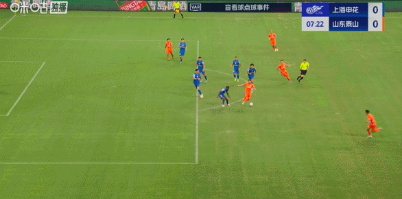 中超半场:汪海健角球破门,卡扎伊双响,申花暂2-2泰山