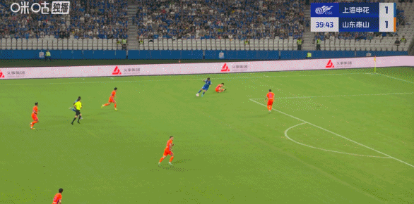 中超半场:汪海健角球破门,卡扎伊双响,申花暂2-2泰山