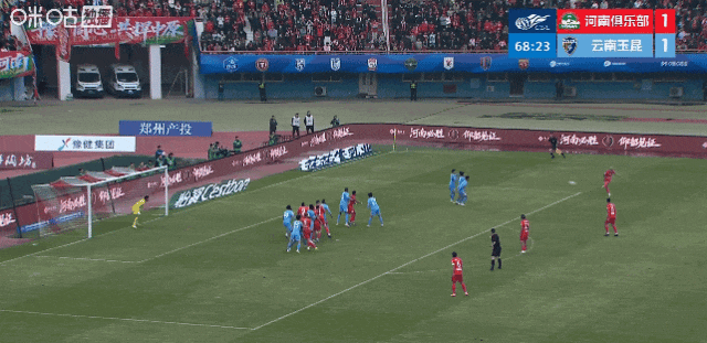 姆布拉屡失单刀&破门,河南2比1迎两连胜!玉昆后卫送礼+前锋乌龙!